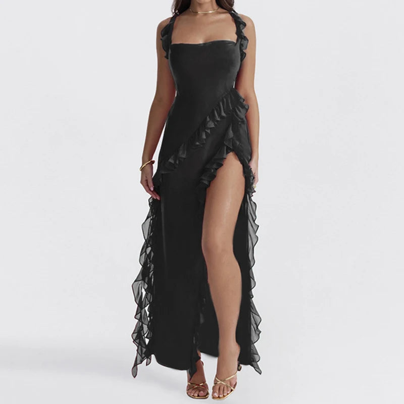 Sexy Ruffles Maxi Dress